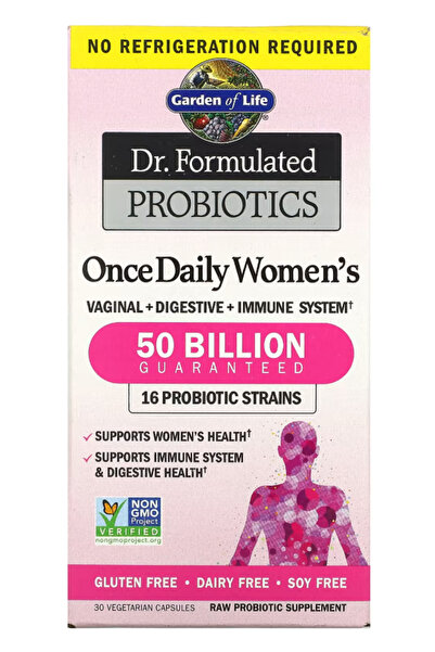 GARDEN OF LIFE Once Daily Dr. Formulated Probiotics for Women 50 Billion CFU ...