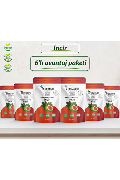 Freezeva 6'lı Paket Dondurularak Kurutulmuş İncir (Freeze Dried İncir) Freeze...