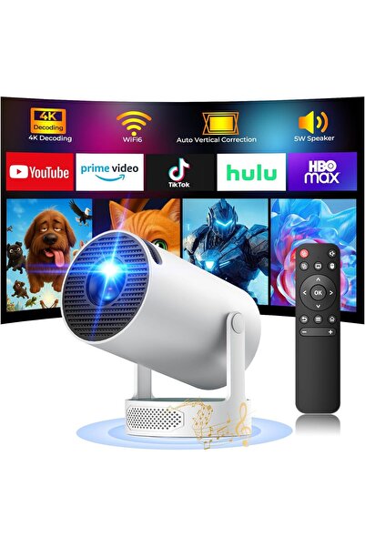TARÇIN HY300 Pro Bataryalı Akıllı Projeksiyon Cihazı | Kablosuz Kullanım Priz...