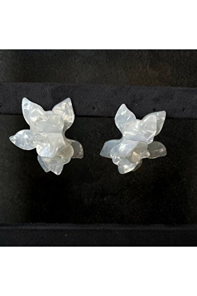 Luxiva أقراط زجاجية بنمط الزهور