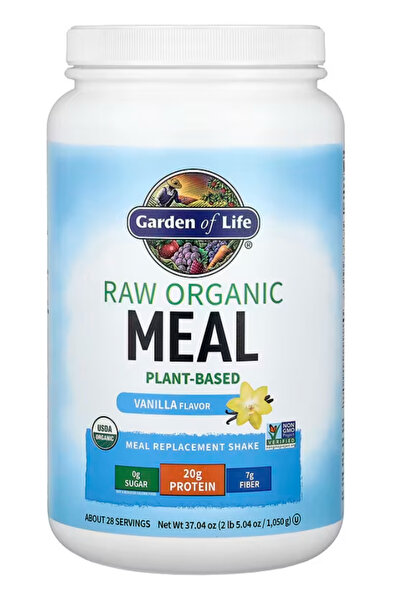 GARDEN OF LIFE Meal Replacement Shakes, Raw Organic, Vanilla Protein Powder w...