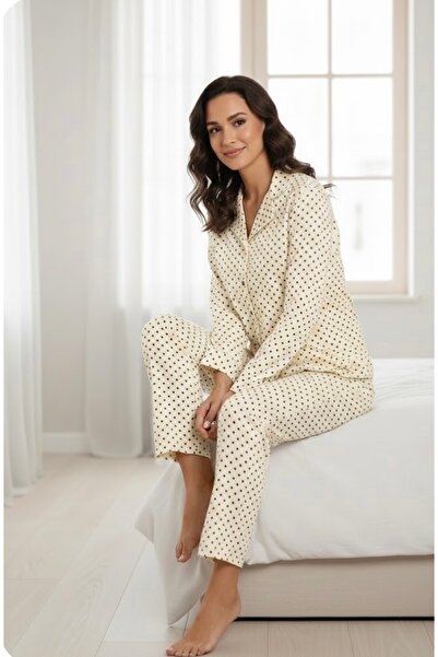 Pijamoni Sendy Önden Düğmeli Pijama Takımı