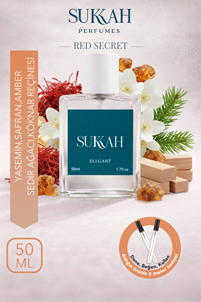 Red Secret Unisex Parfüm EDP 50 ml – Yasemin, Safran, Amber Ambroxan Sedir Köknar Reçinesi Lüks Koku