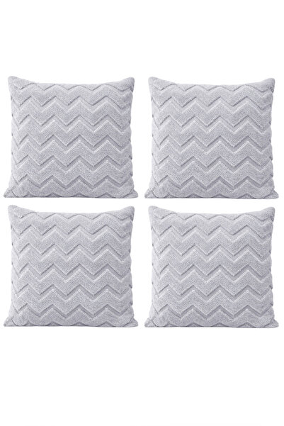 Bumedo Plush Decorative Throw Pillow Cover Nordic Zigzag-Herringbone Set of 2...