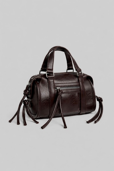 Çantacımstore Kadın Mini Bowling Çantası Kahverengi