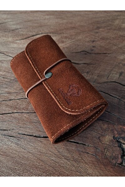 English Leather Tutun Kesesi Cüzdan Tutun Çantası %100 Gerçek Süet Deri Küçük...