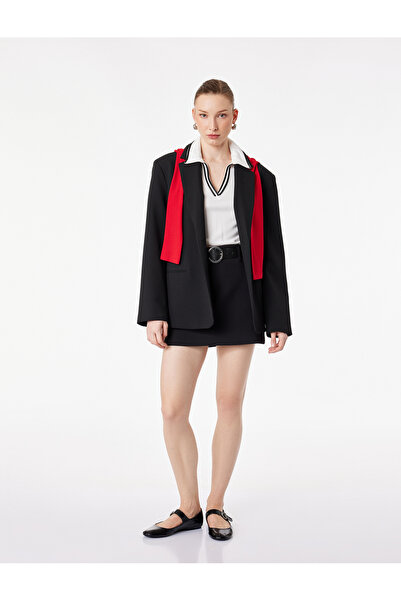 Koton Fustă mini cu centură, croială în A, slim fit, cu pantaloni scurți