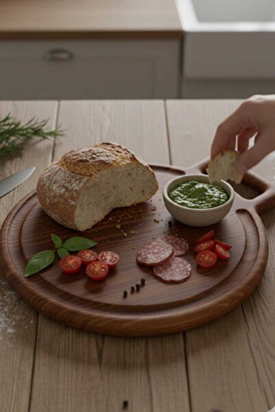 Ahşap Teslim Ahşap Kesme Tahtası Büyük Boy Ceviz (30X25)