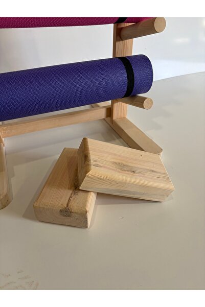 EŞSİZ MOBİLYA 1995 EŞSİZ MOBİLYA Block Yoga Block من الخشب الطبيعي 2 قطعة