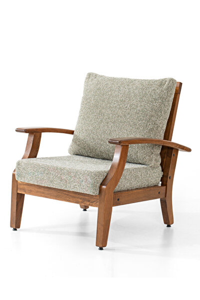 YASÜ Balkon Bahçe Teras Uzanma Koltuğu Ahşap Tekli Berjer Koltuk Kanepe Sanda...