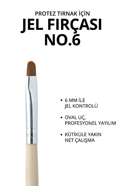 MOMO professional Protez Tırnak Için Jel Fırçası No.6