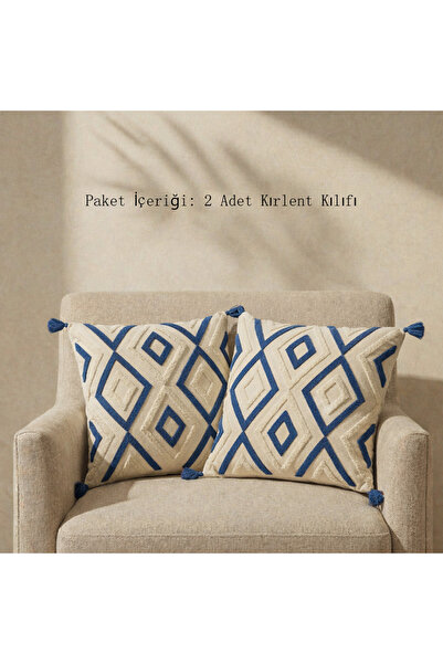 Shopyteks Σετ διακοσμητικών καλύμματος μαξιλαριού με έθνικ σχέδια και γεωμετρ...