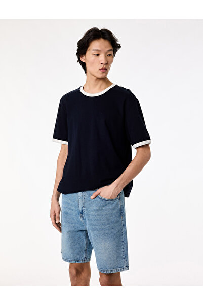 Koton Rahat Kalıp Pamuklu Bermuda Jean Şort