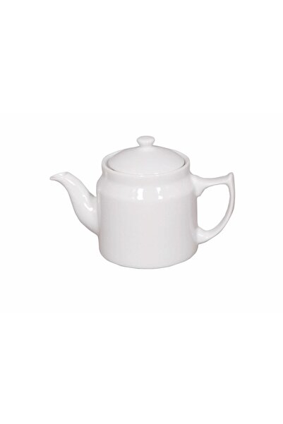 Bahar Porselen إبريق شاي أبيض كبير الحجم من البورسلين ''إنتاج محلي