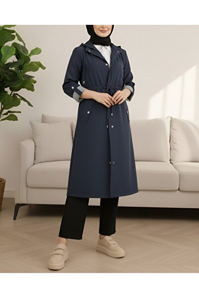 HİJABAYA Тренч з підкладкою в смужку