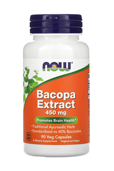 Now Foods Bacopa Extract (Bacopa monnieri) 450 mg, Promotes Brain Health*, 90...