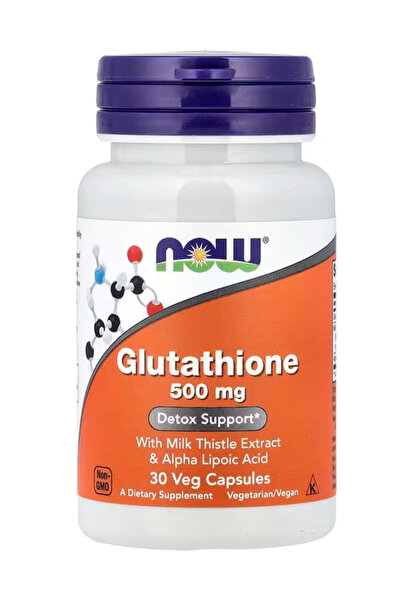 Now Foods Glutathione, 500 mg, With Milk Thistle Extract & Alpha Lipoic Acid ...