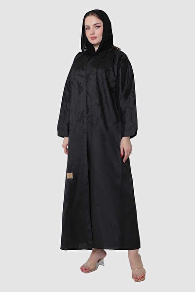 mothhela عباية من ستايلش لف باللون الاسود