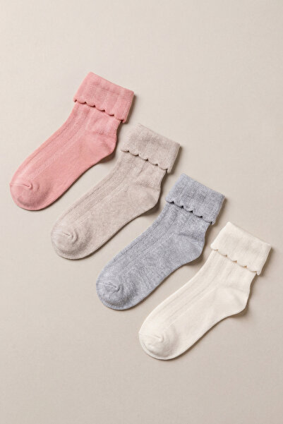 Katia&Bony Čarape za devojčice sa detaljima na čvorovima, 4 komada