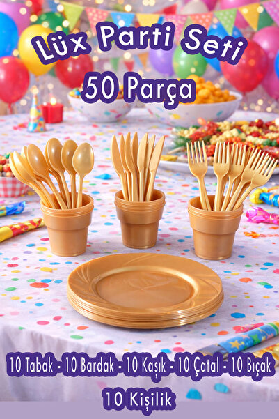 Ezu Home Set de 50 de piese din plastic dur de lux pentru petrecere, aniversa...