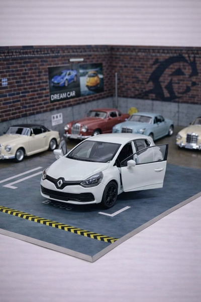 MODEL HEDİYELİK Renault Clio 4 Çek Bırak Metal Araba Beyaz