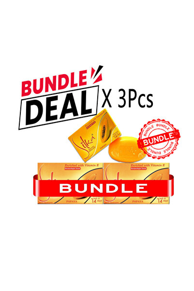 Silka صابون البابايا لتفتيح البشرة - 135 غرام × 3 قطع