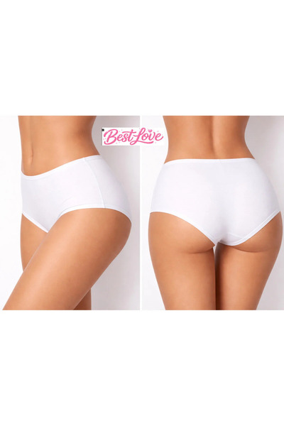 BEST LOVE Women's Panties, Women's High Waist Bato Panties Pack of 7 White