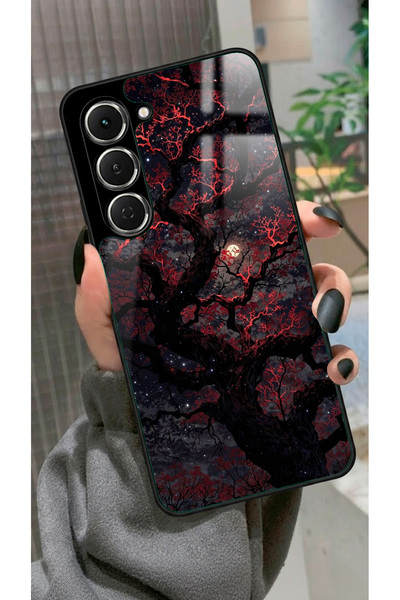 TECNO Spark 40 Pro Uyumlu Van Gogh Kırmızı Ağaç Tablo Tasarımlı Glossy Premiu...