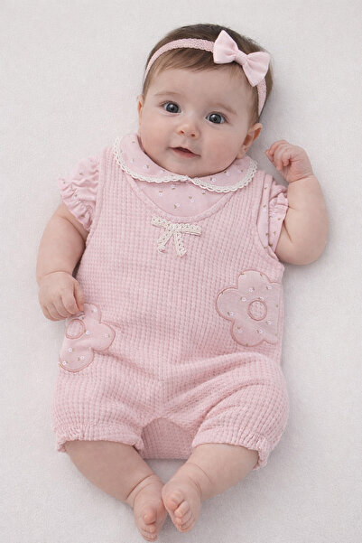 iQBaby Papatya Desenli Kız Bebek Tulum 2li