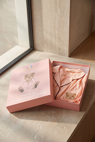 Katia&Bony Γυναικείο σετ πιτζάμες με στάμπα Teddy, Premium, σε κουτί