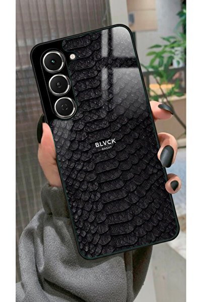 TECNO Spark 40 Pro Uyumlu Siyah Yılan Derisi Tasarımlı Glossy Premium Kılıf