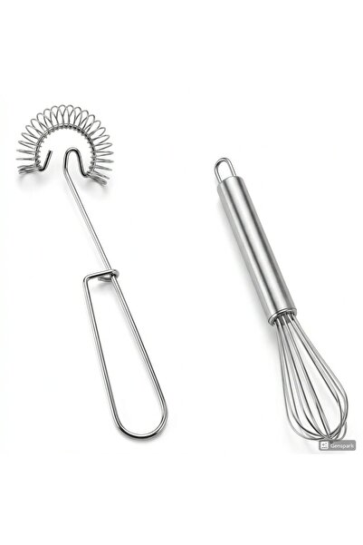 TARIK HOME مجموعة خفاقة فاخرة من الفولاذ مكونة من قطعتين لتخفق كعكة البيض ومع...