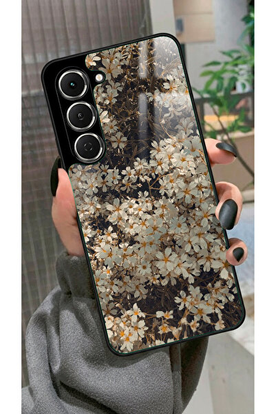 TECNO Spark 40 Pro Uyumlu Beyaz Çiçek Tasarımlı Glossy Premium Kılıf