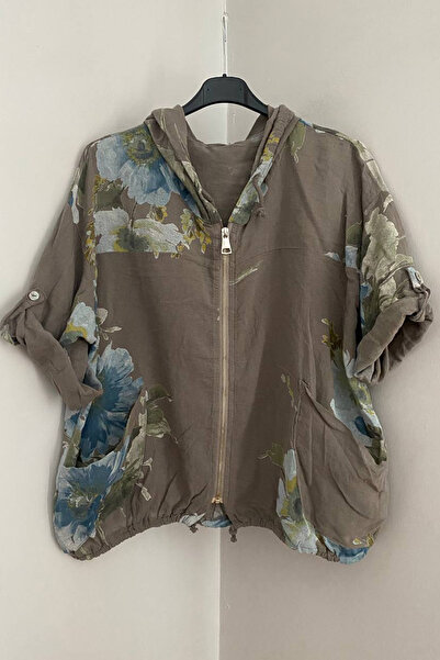 AYASOFYA OTANTIK سترة نسائية إيطالية من فرو المنك بنمط عرقي مع غطاء للرأس وسح...