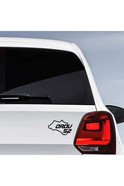 cnpromosyon Ordu İli 52 Plaka Kodu Harita Memleket Yarış Pisti Sticker - Oto ...