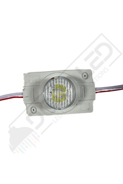 DORA LED 12 Volt Mavi 1,5 Watt Tekli Lensli 3030 Reklamcı Modül IP65 (10 Adet)