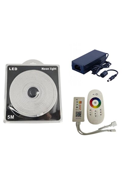 DORA LED Tuya Destekli Wifi Kontrollü 6x12mm Esnek RGB Neon Şerit Led Set 5 M...