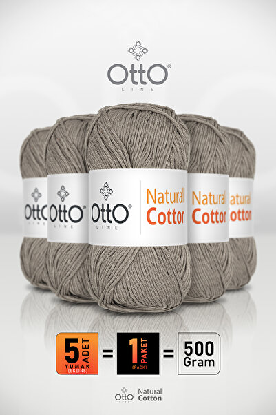 Otto Natural Cotton - Mink (6061) - 5-Pack - 2Mm/100Gr/200M - Cotton Punch Am...