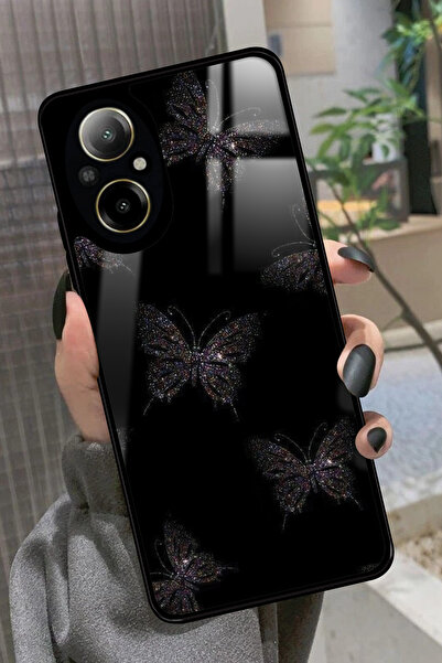 realme 12 Lite Uyumlu Kelebek Tasarımlı Glossy Premium Kılıf