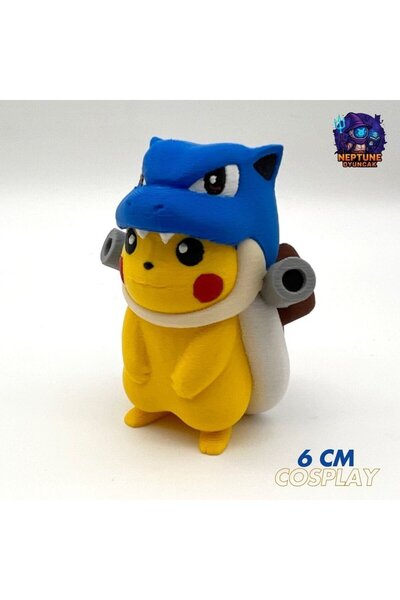 Neptune #0025 Blastoise Poncho Pikachu Figürü