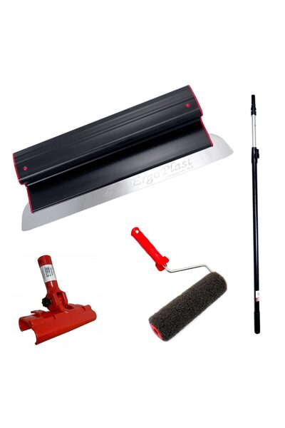 olejnik Set gletiera profesionala, inox, 80 cm x 0.3 mm, suport, maner prelun...