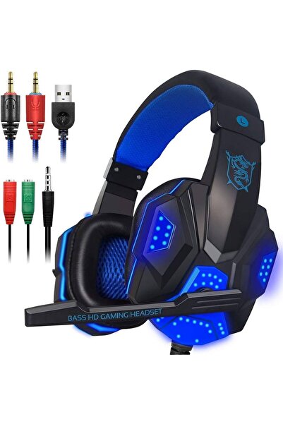 SOYTO سماعة رأس SY830MV سلكية للألعاب سماعة رأس للألعاب تغطي الأذن مع ميكروفو...