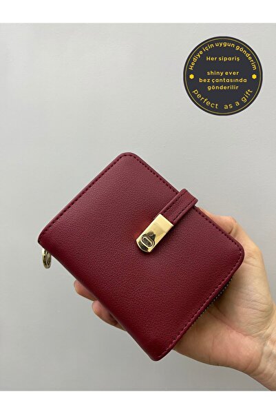 shiny ever Mekana Koža klaret crvena ženska Novčanik zlatna detaljna