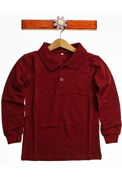 Nacar 23 Nisan Unisex Çocuk Bordo Uzun Kollu Uzun Kollu Tşört 0-24