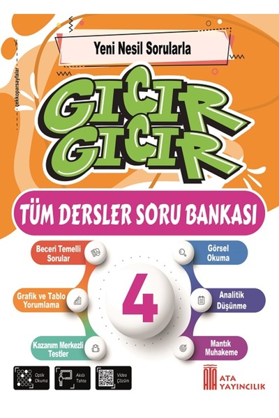 Ata Yayıncılık 4. Sınıf Gıcır Gıcır Tüm Dersler Soru Bankası