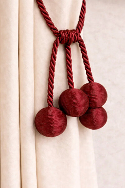 MEFAKS TEKSTİL Modern Sarım 4 Ball Braçol |   Kornişe Takmatik Drawstring Cur...