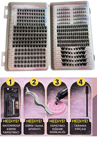 alaraycosmetics Hazır Demetler Rus Volume Takma İpek Kirpik Seti – 4 Model -1...