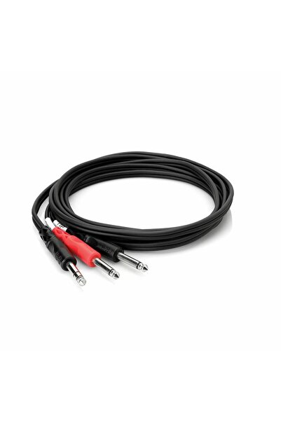 HOSA كابل STP-202 بطول 1/4 بوصة TRS (ذكر) إلى كابل مزدوج TS (ذكر) بطول 2 متر