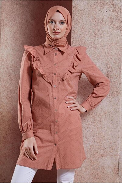 Alvina 44649 Μοντέλο Hijab Τουνίκ - Λεπτομέρεια με φιρέρ