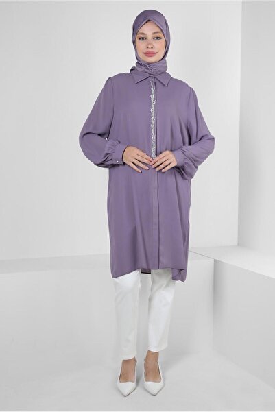 Alvina تونيك بأزرار مخفية مرصعة بالأحجار 42562